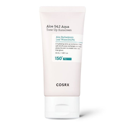 واقي الشمس بالصبار Aloe 54.2 Aqua Tone-up Sunscreen SPF 50+ PA++++