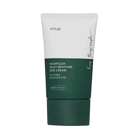 واقي شمس ومرطب anua heartleaf silky moisture sun cream